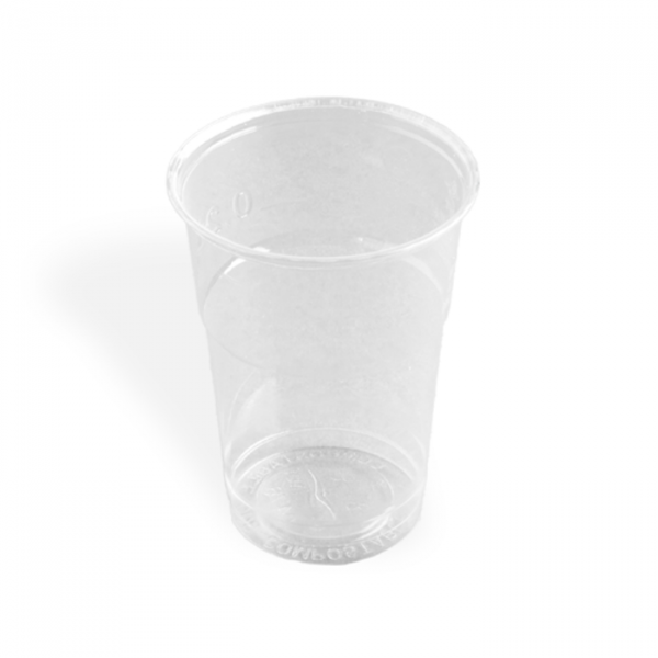 Bicchiere trasparente in pla da ml.300 tacca 0,25l