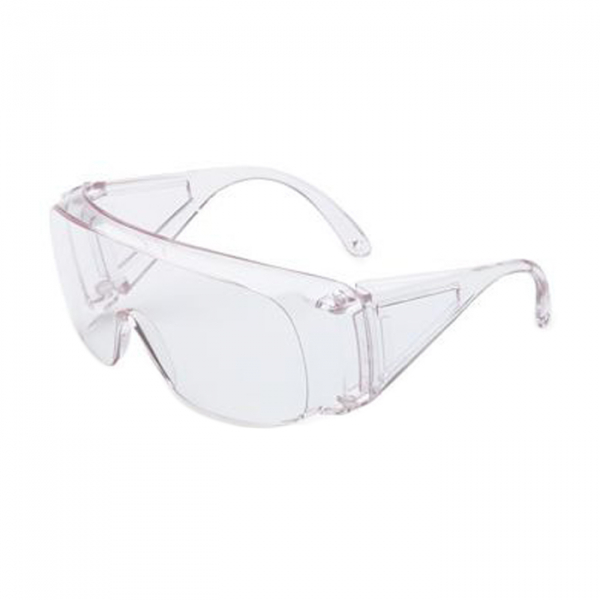 Plastic glasses with transparent lens