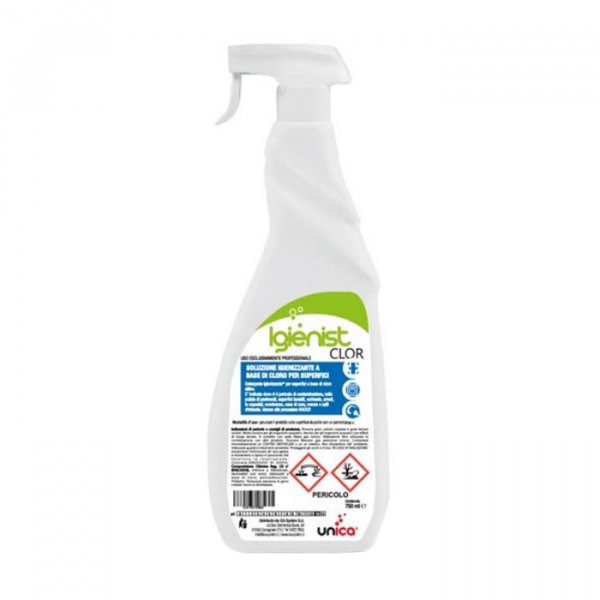 Chlorine based sanitizing detergent