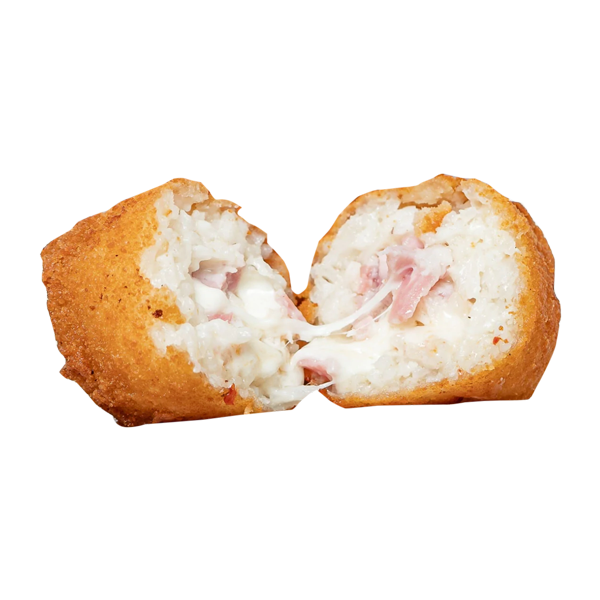 Arancino with butter and ham