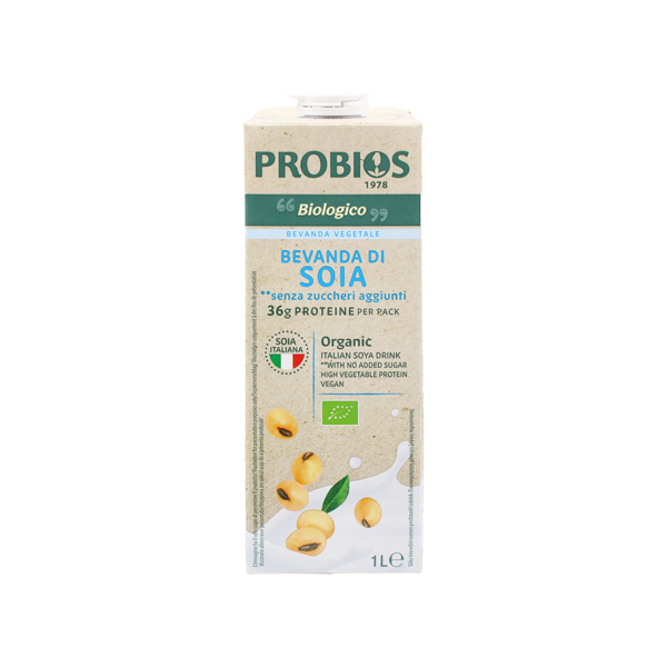 Bevanda vegetale di soia biologica senza glutine venduta da orobica food