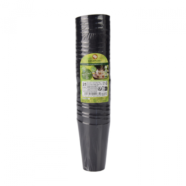 Bicchiere conico nero