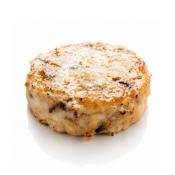 Burger di pesce spada congelato, venduto da Orobica Food