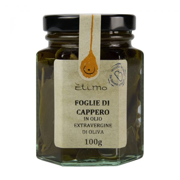 Foglie di capperi di Pantelleria in olio extravergine di oliva