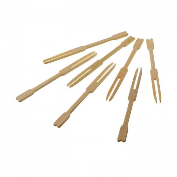 Tenedores naturales de bambú