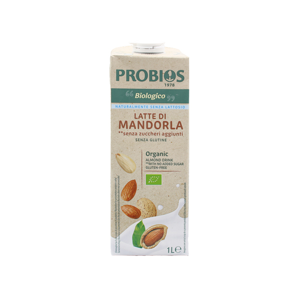 Latte di mandorla biologico senza glutine venduto da orobica food