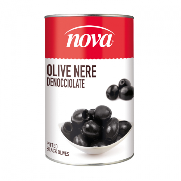 Pitted black olives in brine