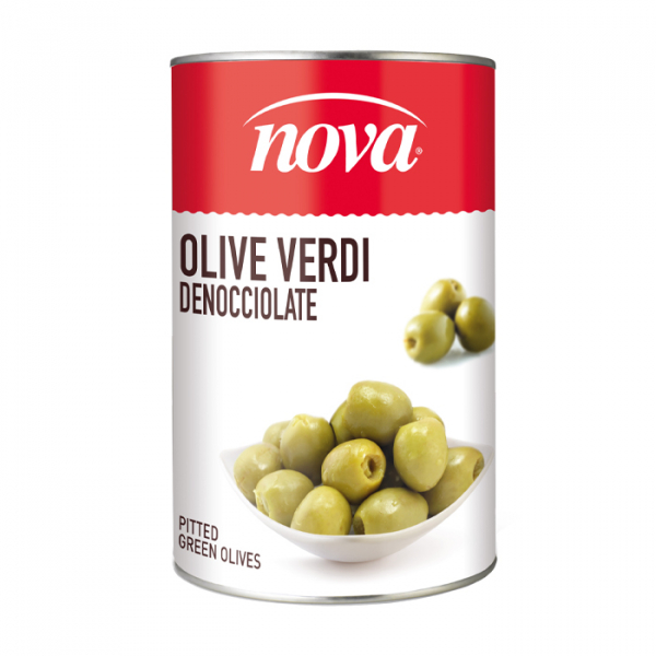 Pitted green olives