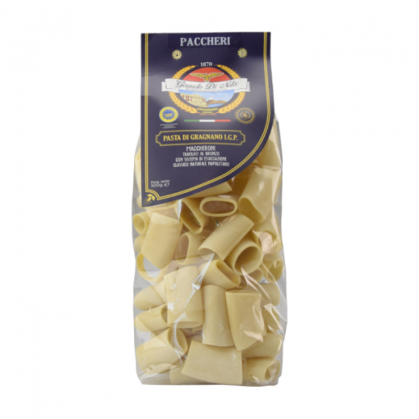 Pâtes paccheri à la semoule de blé dur italien