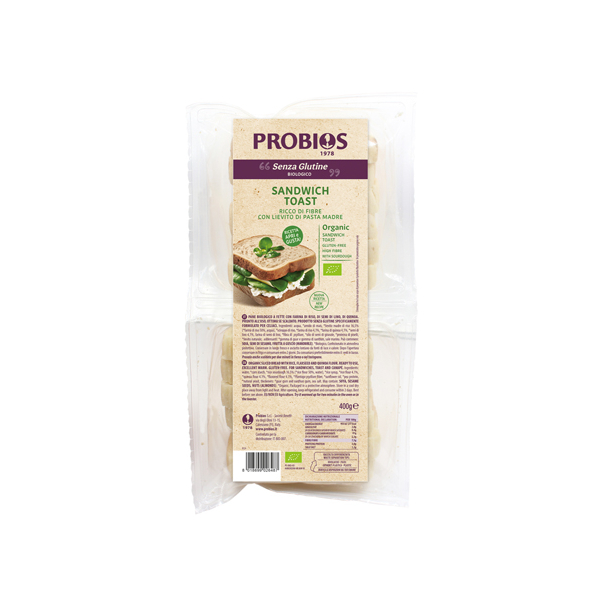 Pane Sandwich toast biologico senza glutine venduto da orobica food