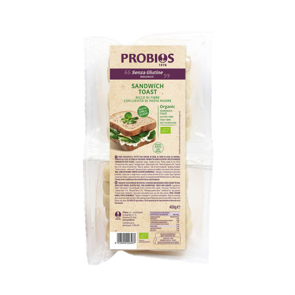 Pan de molde sandwich tostado biológico sin gluten vendidos por Orobica Food