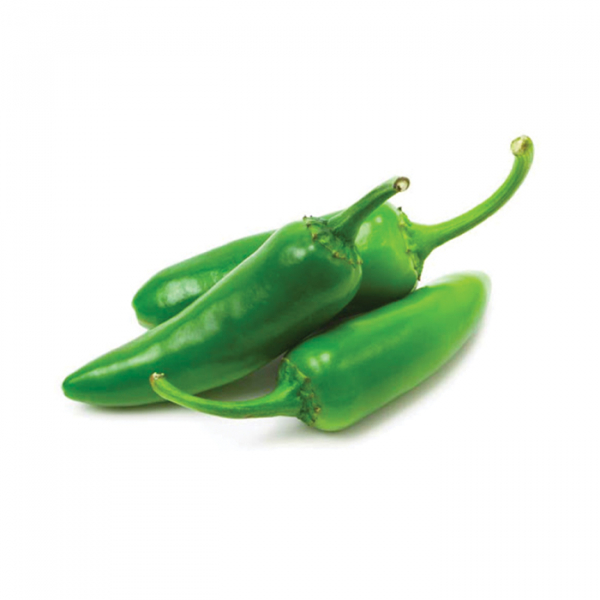 Green chili peppers (on request)