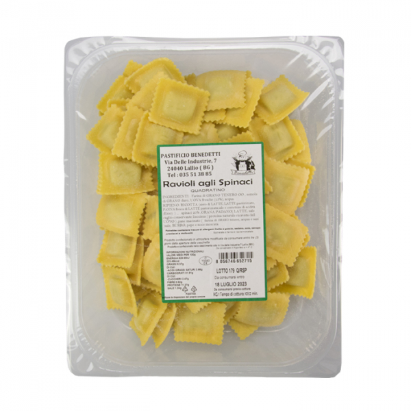 Ravioli agli spinaci freschi