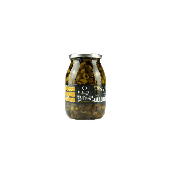 Olive taggiasche denocciolate in olio evo