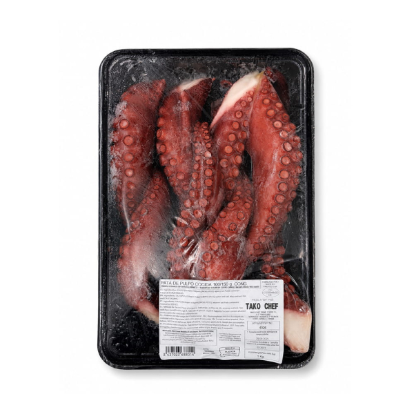 Confezione di tentacoli di polpo peso pieno cotti surgelati venduti da Orobica Food