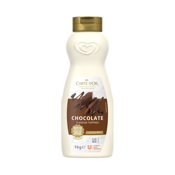 Tubo topping al cioccolato Carte d'Or professional da 1kg gluten free venduto da Orobica Food