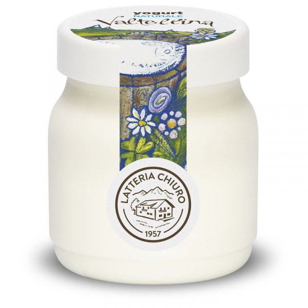 Natural yogurt jar
