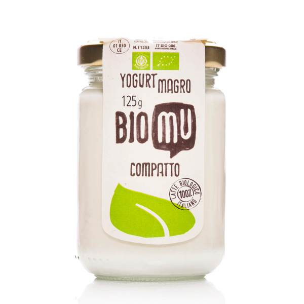 Yogurt biologico, magro e compatto, in vasetto di vetro richiudibile e 100% riciclabile venduto da Orobica Food
