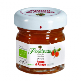Single dose organic peach jam 