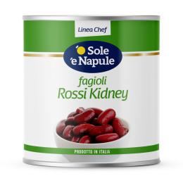 Lattina Linea Chef Sole e Napule di fagioli rossi kidney lessati, pronti all’uso per ricette salate. Venduto da Orobica Food.