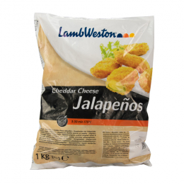 Jalapeños verdes rellenos de cheddar 