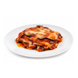 Melanzane alla parmigiana surgelate, realizzate con strati di melanzane, salsa di pomodoro e formaggio filante. Un classico della cucina italiana pratico e gustoso.